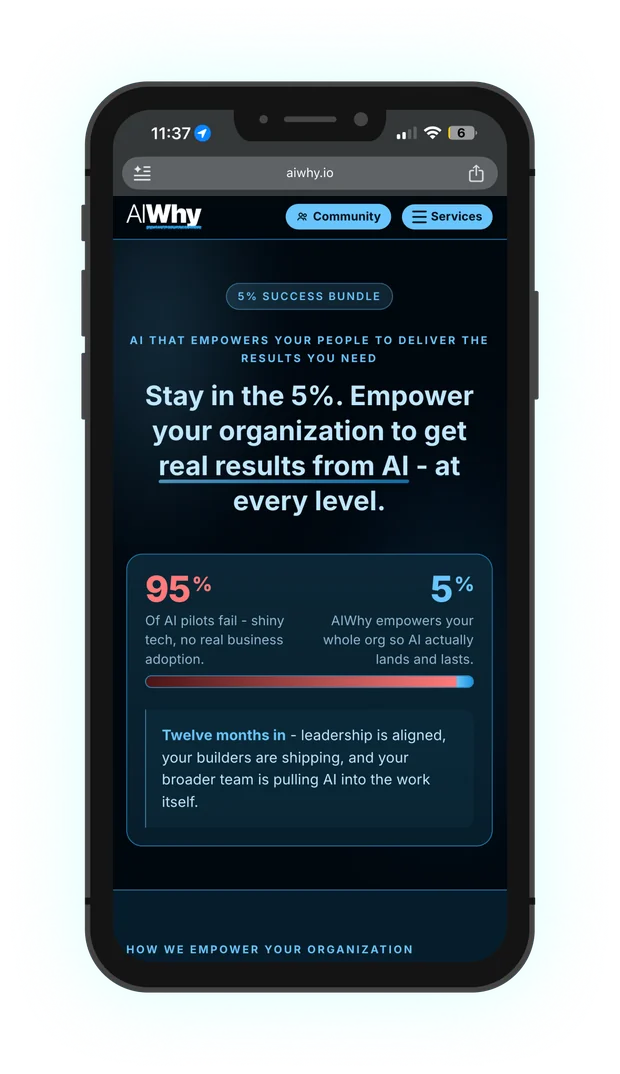 AIWhy 5% Success Bundle on mobile