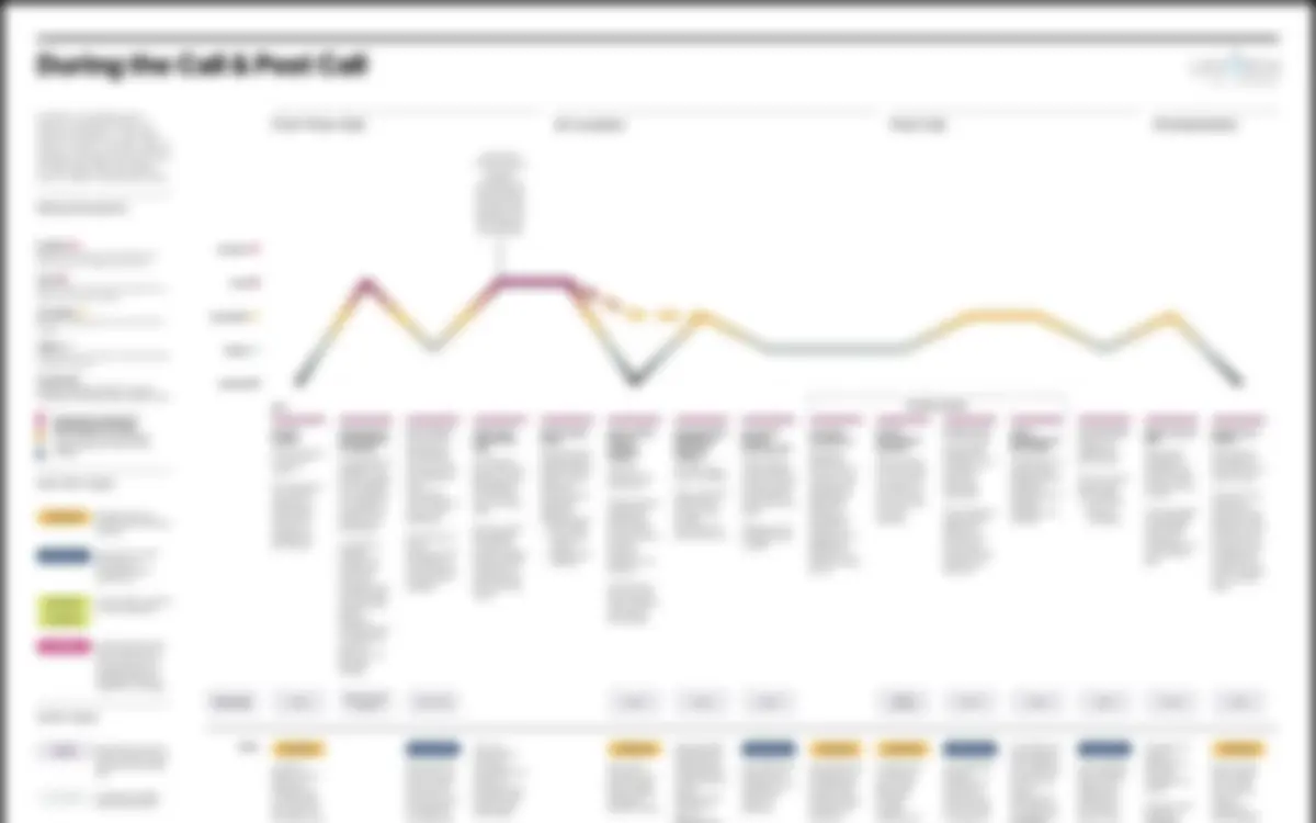 Experience map of a pharma sales call, blurred
